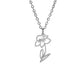 Collier en acier inoxydable argenté alliant simplicité et élégance. Un cadeau attentionné et apprécié !  Le collier est livré dans un petit pochon en velours.  Dans le langage des fleurs : La jonquille symbolise le renouveau et l'espoir. Elle est idéale à offrir à des amis proches ou des membres de sa famille pour leur partager douceur et chaleur. Elle est également un symbole d’espoir fort pour les patients atteint d'un cancer.