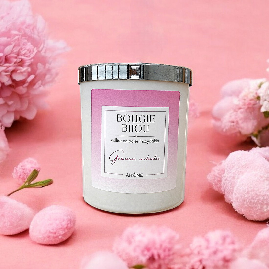 AHONE - Bougie Bijou 'Guimauve enchantée'