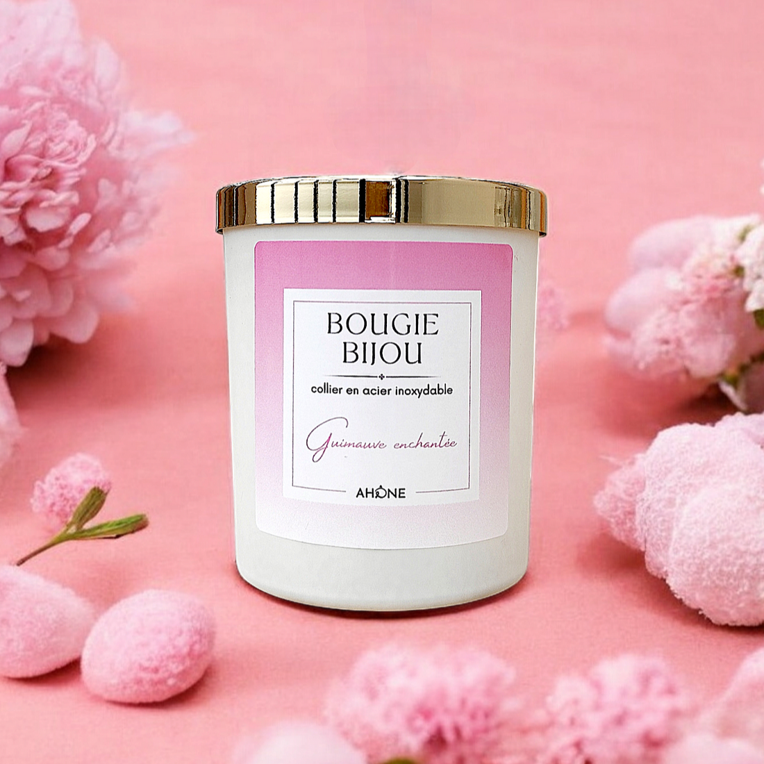 AHONE - Bougie Bijou 'Guimauve enchantée'