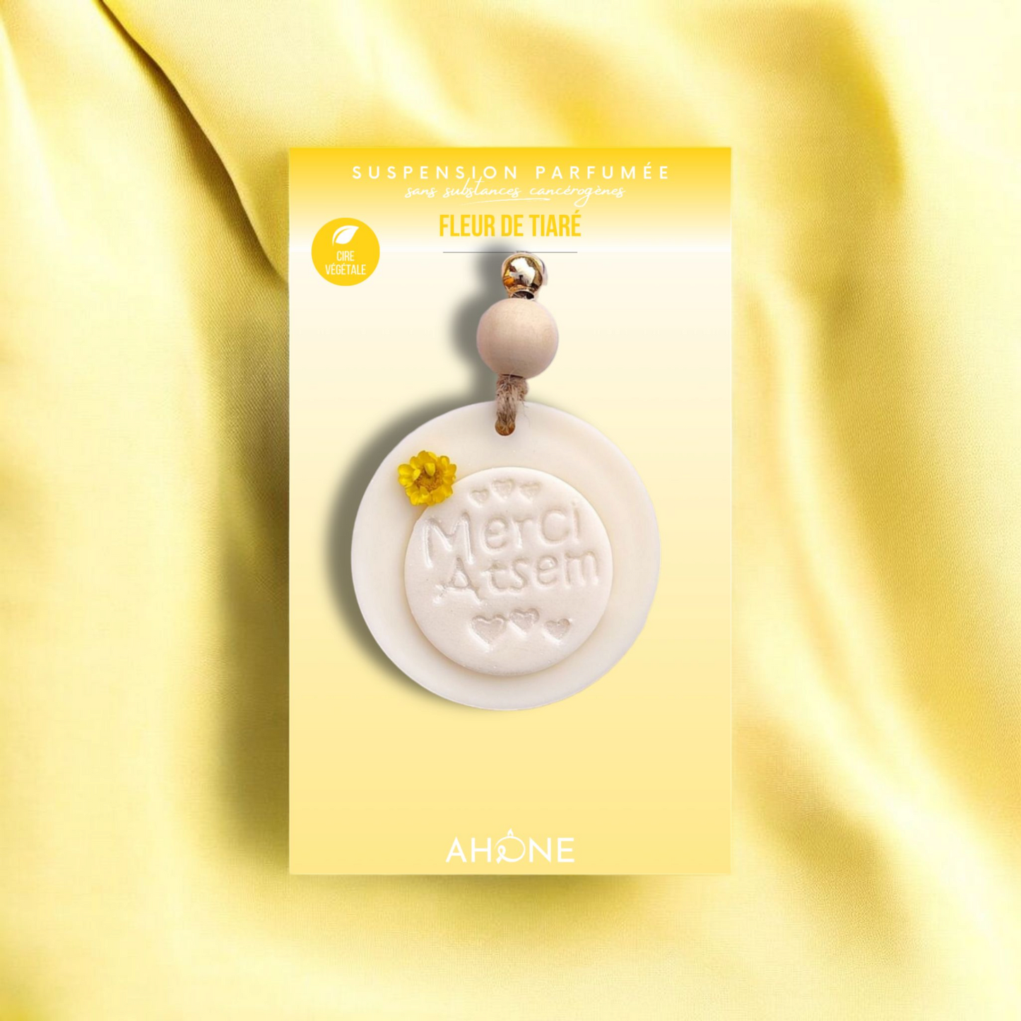 Suspension parfumée 'Merci ATSEM' (divers parfums)
