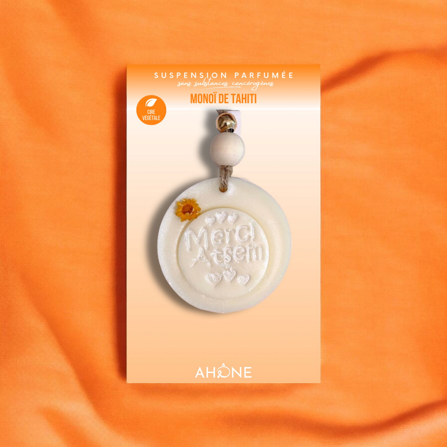 Suspension parfumée 'Merci ATSEM' (divers parfums)